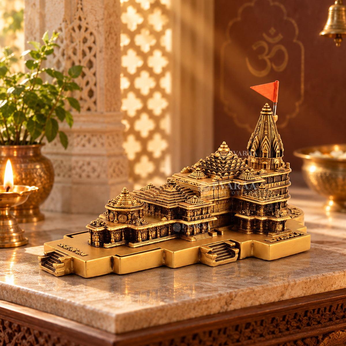Ram Mandir idol displayed as a spiritual home decoration
