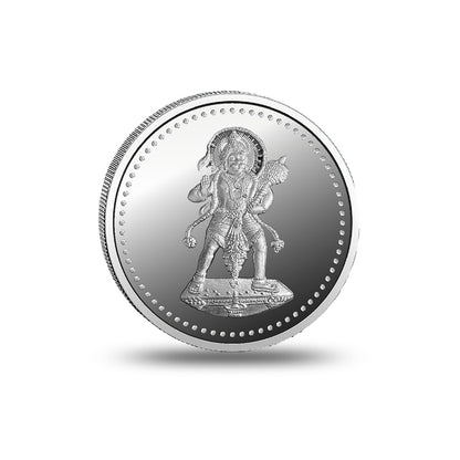 HANUMAN JI - STANDING SILVER COIN 999