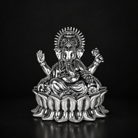 Ganpati Bappa (Lotus Ganesha) Silver Plated