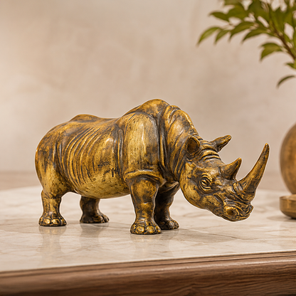 Majestic Rhino Statue | Premium Animal Art Decor for Home