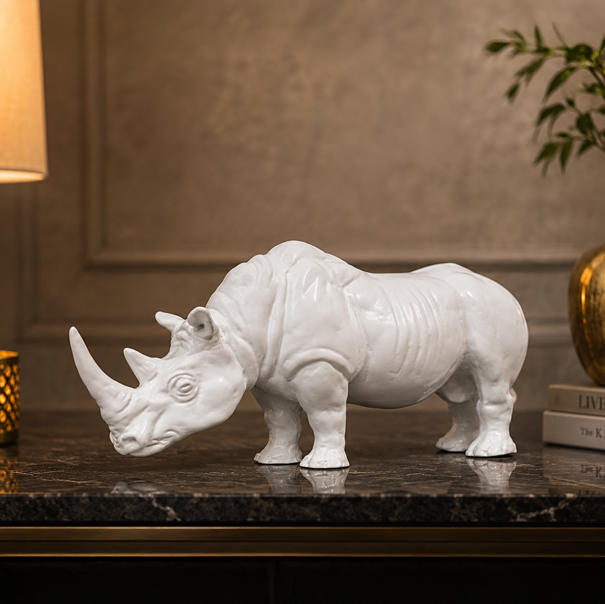 Majestic Rhino Statue | Premium Animal Art Decor for Home