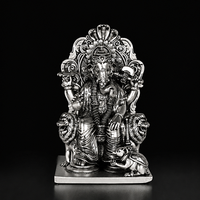 Simhasan Ganesha Silver Plated