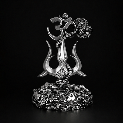 Lord Shiva Trishul Silver Plated