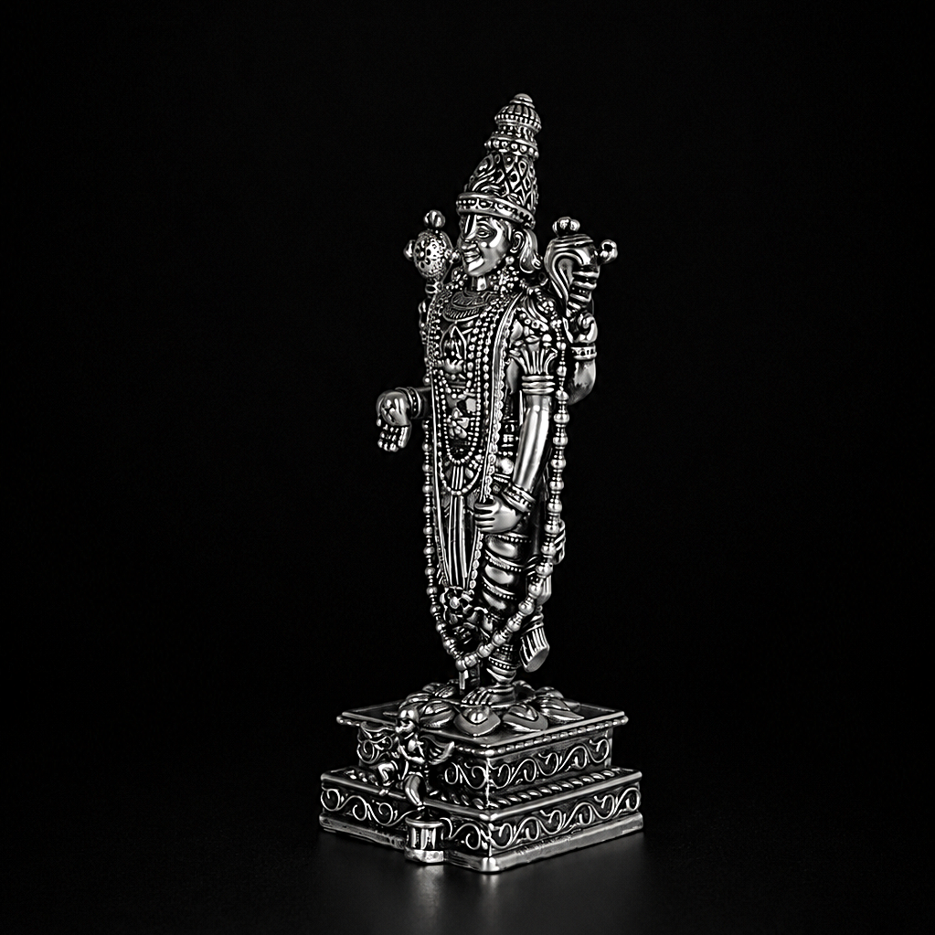 Lord Venkateshwar Balaji Silver Plated