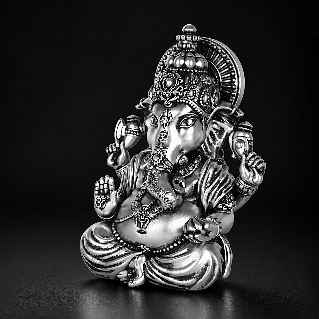 Vighnaharta Ganesha Silver Plated