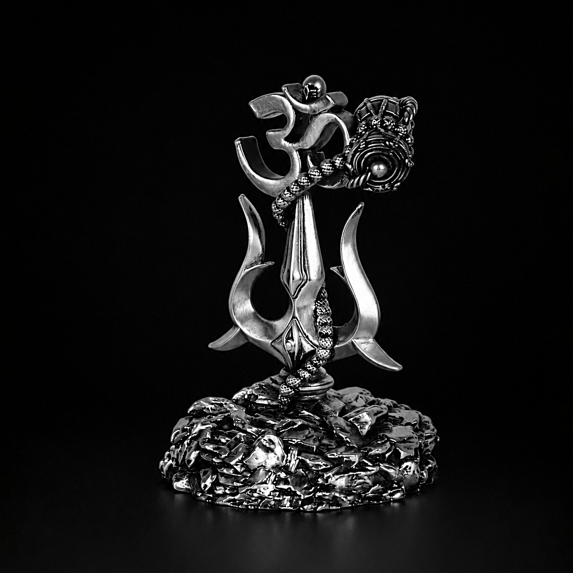 Lord Shiva Trishul Silver Plated