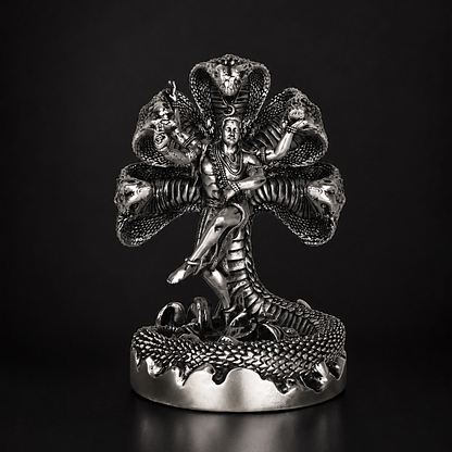 Mystical Shiva with Sheshnag Silver Plated