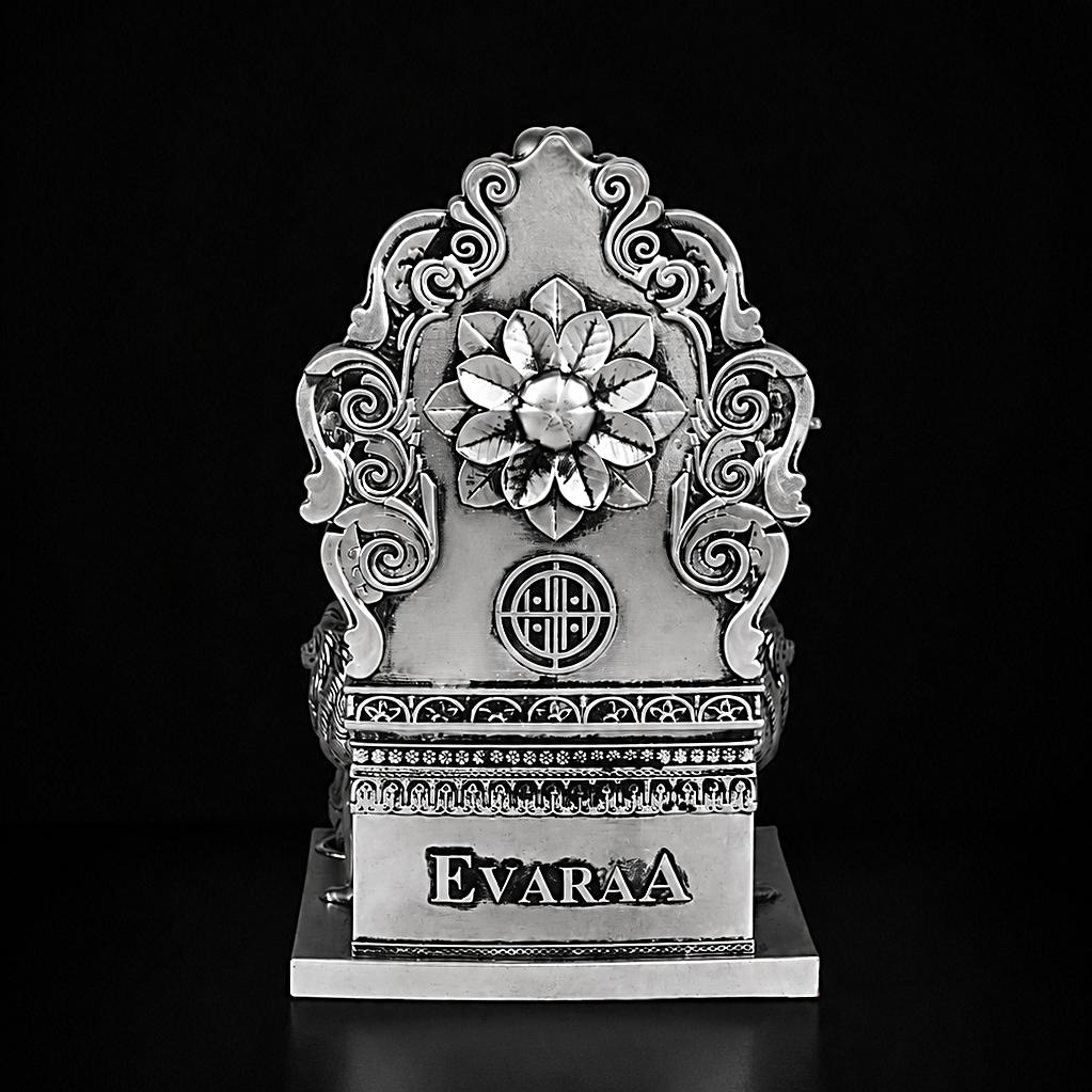 Simhasan Ganesha Silver Plated