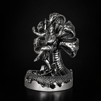 Mystical Shiva with Sheshnag Silver Plated