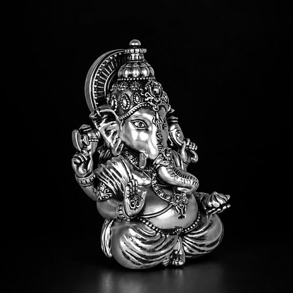 Vighnaharta Ganesha Silver Plated