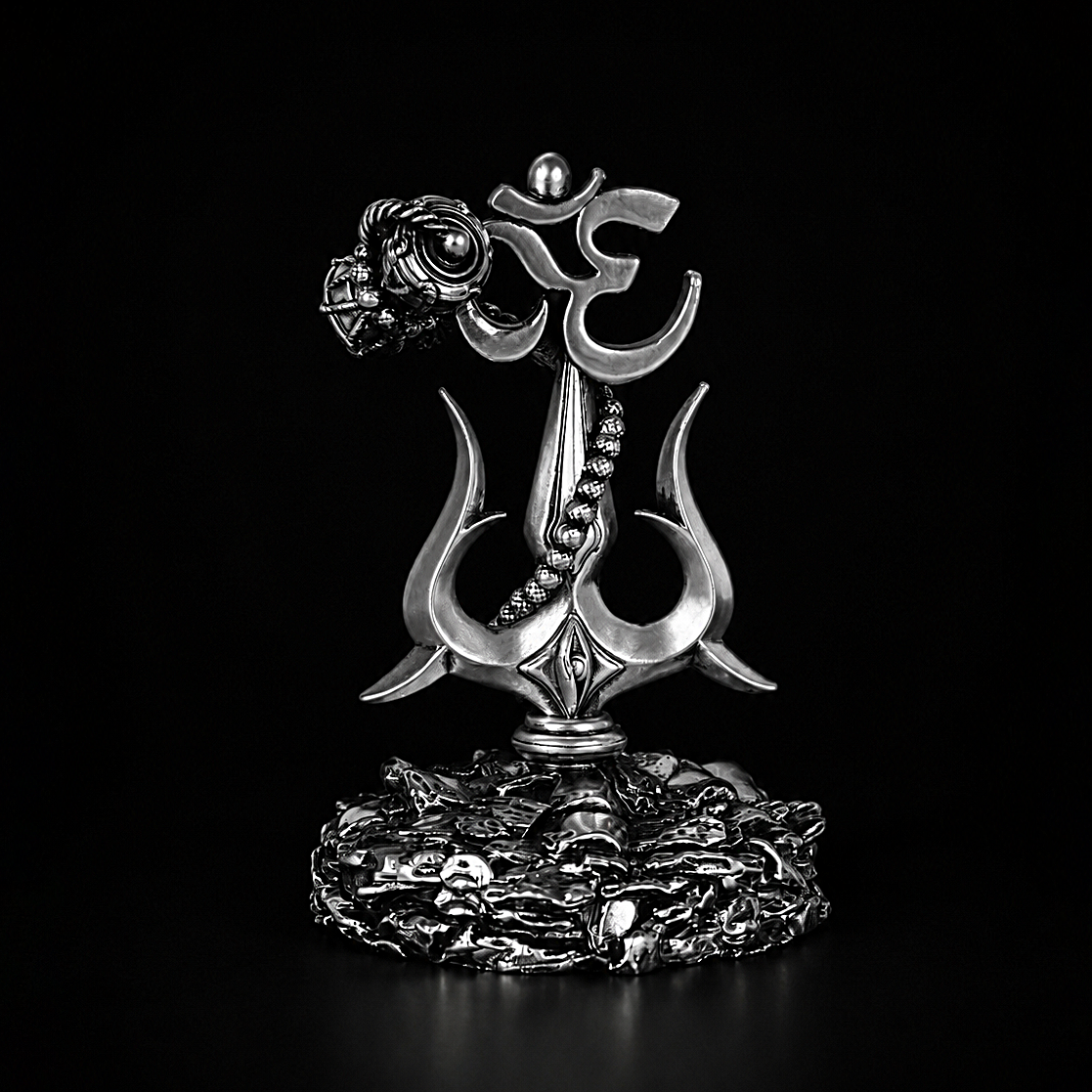 Lord Shiva Trishul Silver Plated