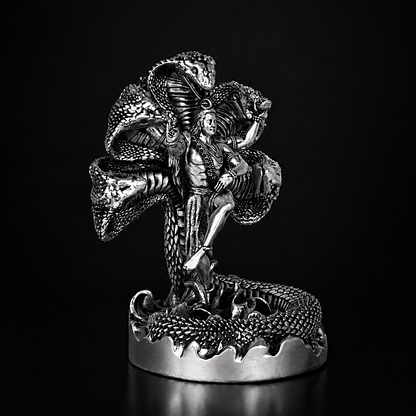 Mystical Shiva with Sheshnag Silver Plated