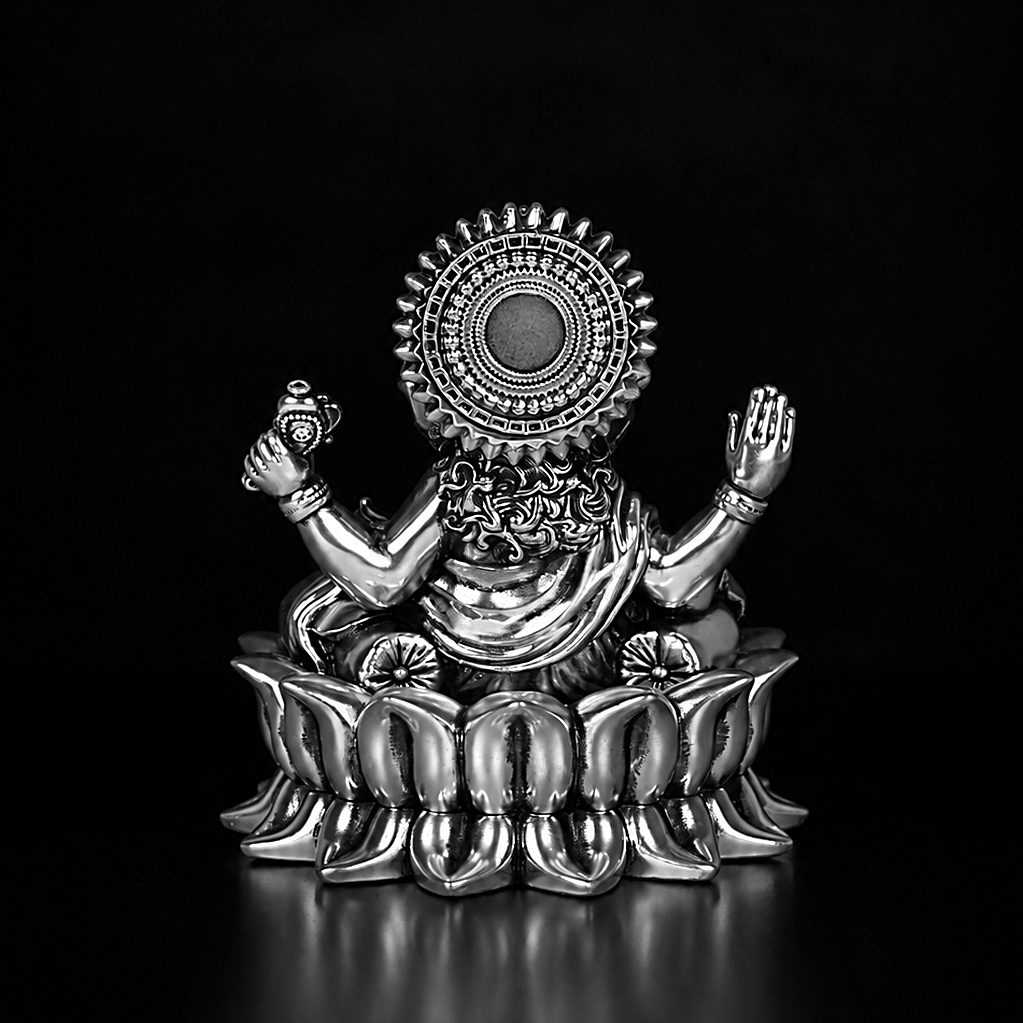 Ganpati Bappa (Lotus Ganesha) Silver Plated