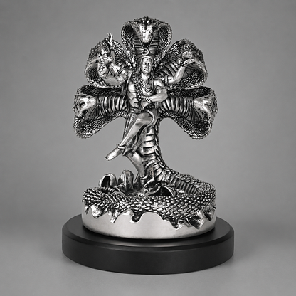 Mystical Shiva with Sheshnag Silver Plated