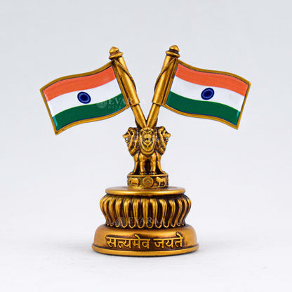 Indian National Flag and Ashok Stambh Combo