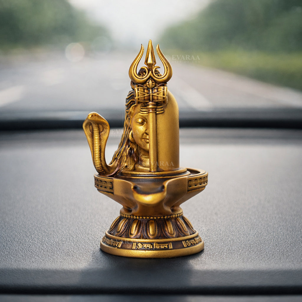 Shivling with Trishul & Damru