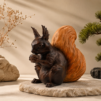 Side view of Antique Squirrel Statue Decorative Figurine
