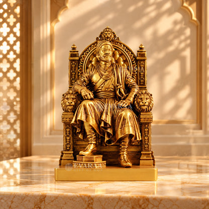 Chhatrapati Shivaji Maharaj Idol with traditional royal design for home decor