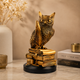 Antique Golden Owl Decorative Statue with Golden Finish