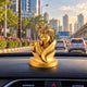 Krishna Idol placed on car dashboard for spiritual decoration