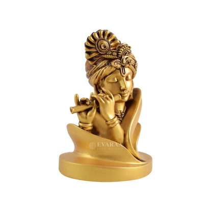 Side view of Krishna Idol showing elegant design and finishing