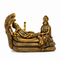 Lakshmi Narayan statue detailed craftsmanship and antique finish
