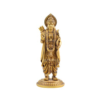 Front view of Lord Ram Idol showing detailed craftsmanship