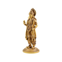 The standing Lord Ram idol shows traditional design and detailed craftsmanship