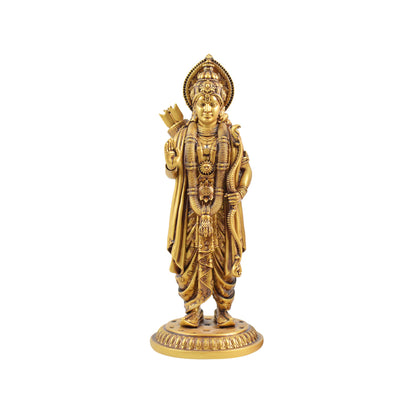 Standing Lord Ram idol with detailed traditional attire
