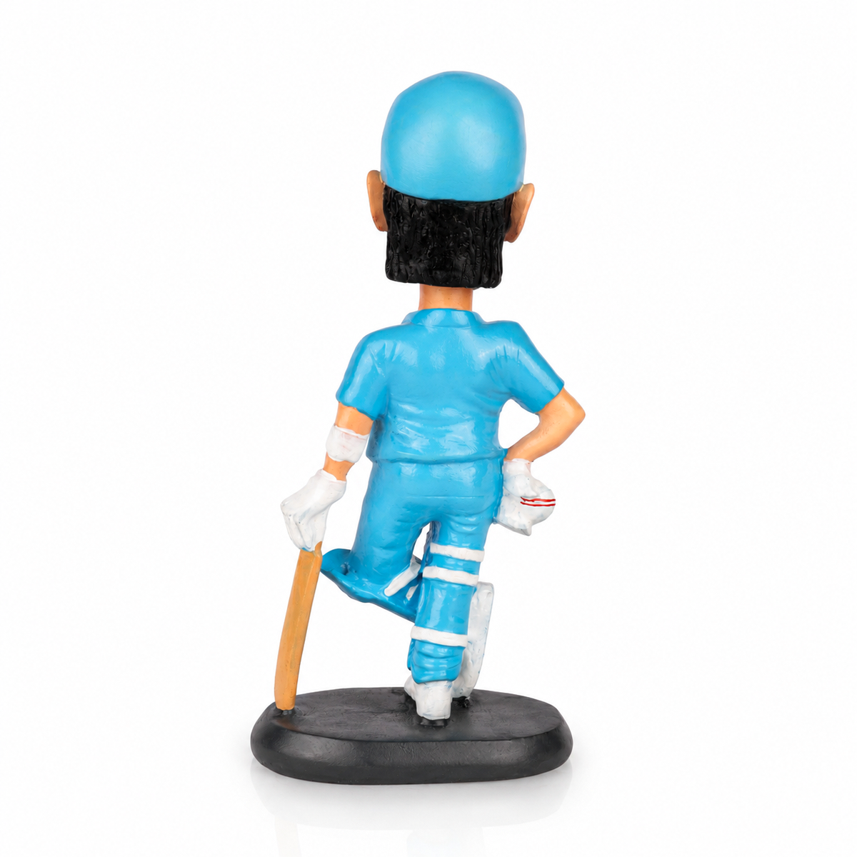 Back view of MS Dhoni Cap Bobblehead collectible