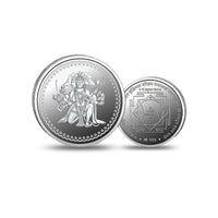 Panchmukhi Silver Coin 999 purity with traditional divine design