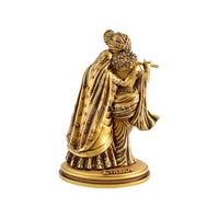 Back side view of Radha Krishna Idol showing complete design and finishing details