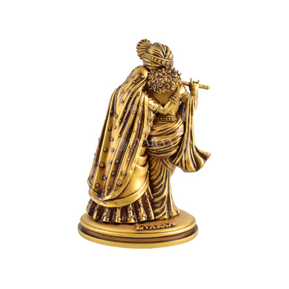 Back side view of Radha Krishna Idol showing complete design and finishing details