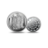 Ram Darbar Standing Silver Coin 999 purity with Lord Ram family design