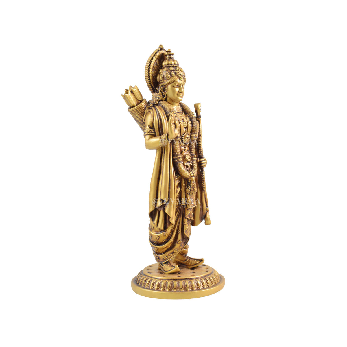 Side view of Ram Ji Statue with elegant design details