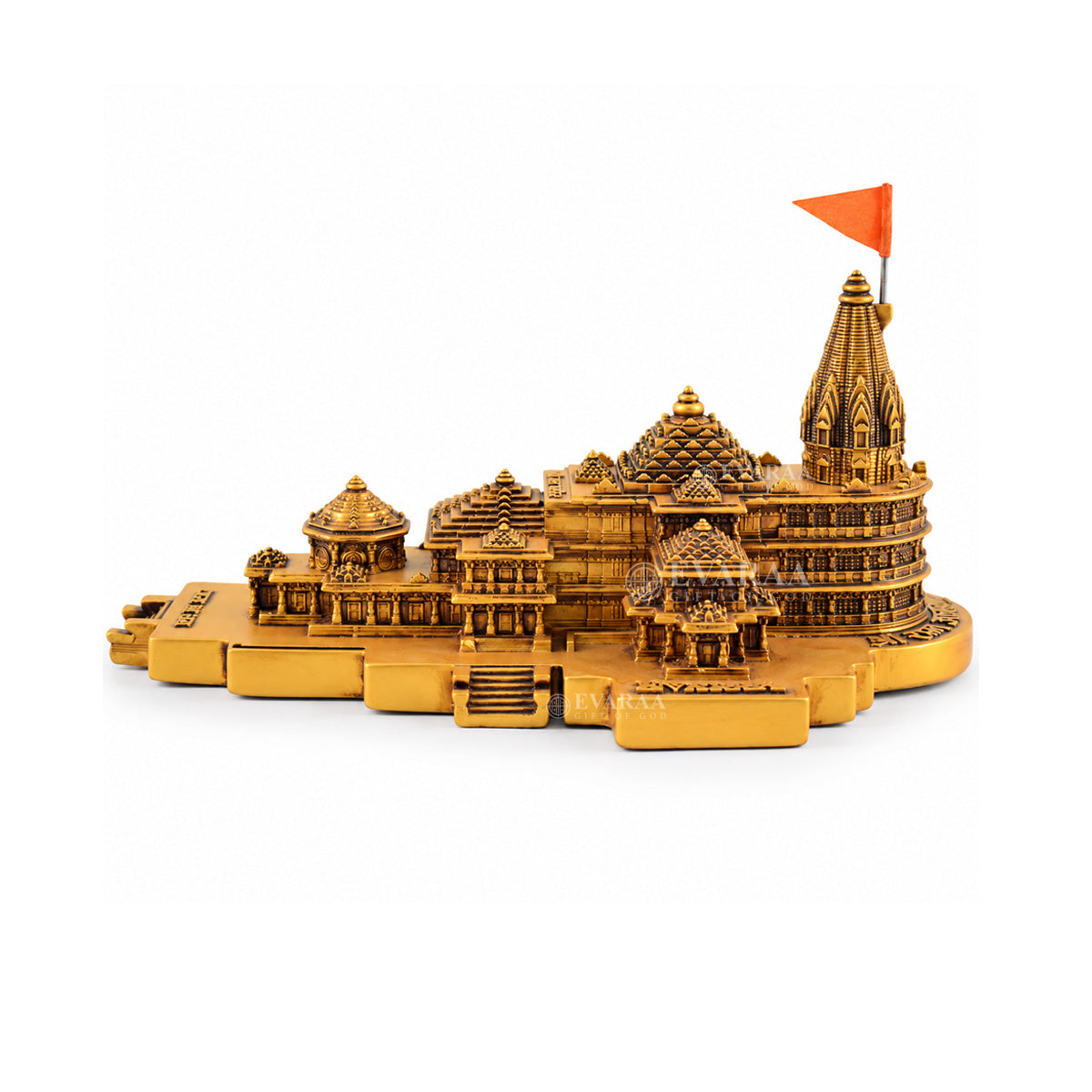 Close-up view of Ram Mandir idol with intricate detailing