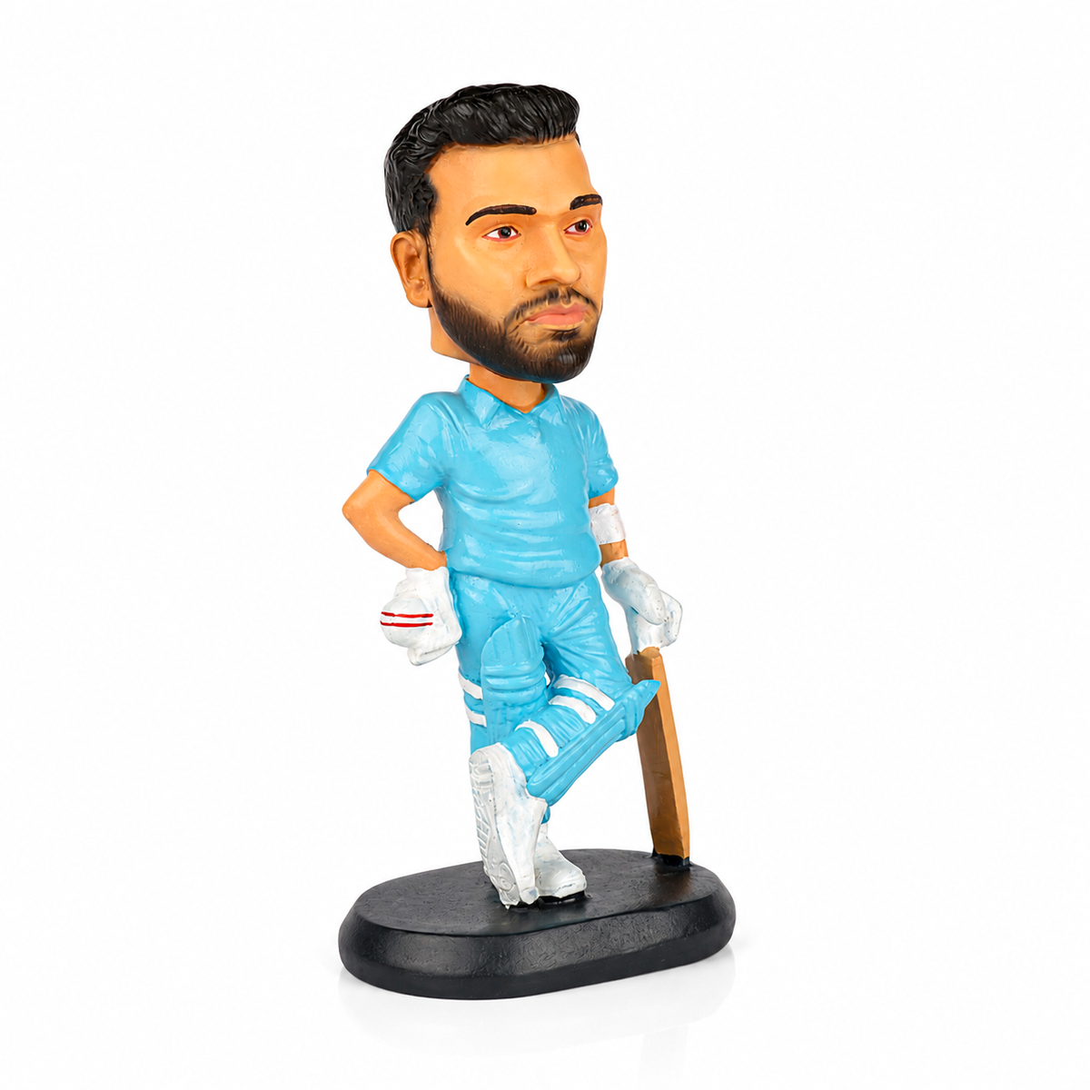 Rohit Sharma Smile Bobblehead front side angle cricket collectible
