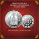 Front view of Santoshi Mata Silver Coin showing detailed engraving