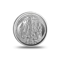 Close view of Satyanarayana Silver Coin with fine craftsmanship
