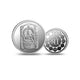 Shringeri Mata Silver Coin 999 showing the front and reverse designs