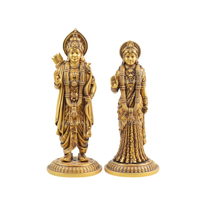 Front view of Sita Ram Statue showing detailed craftsmanship