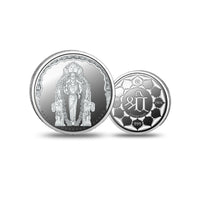 Vasavi Mata Silver Coin 999 showing front and reverse coin designs