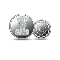 Vishnu Ji 999 silver coin showing both sides with detailed devotional designs