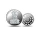 Vishnu Ji 999 silver coin showing both sides with detailed devotional designs